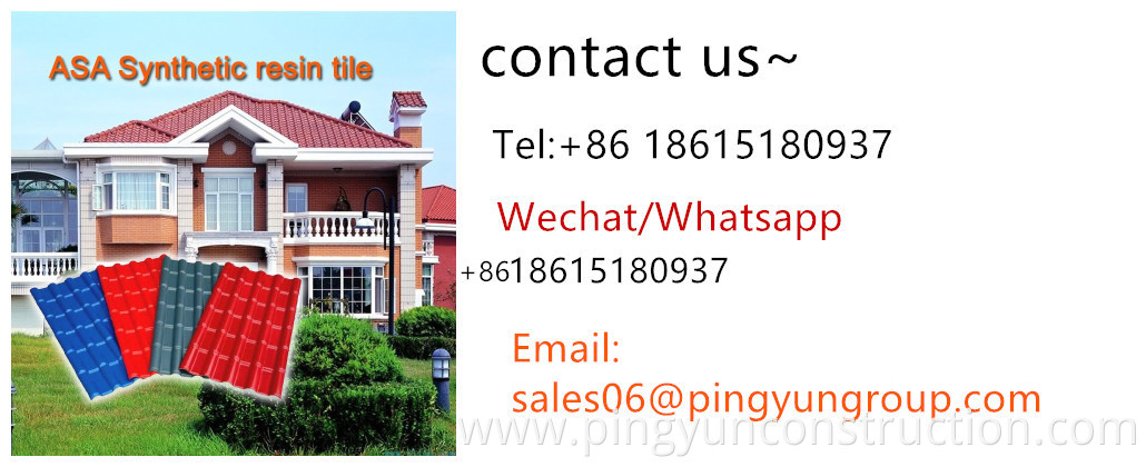 PINGYUN Tina asa pvc roof tile